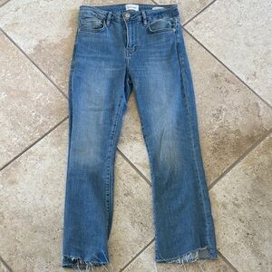 Frame Denim Women's Straight Leg le crop mini boot blue jeans size 28